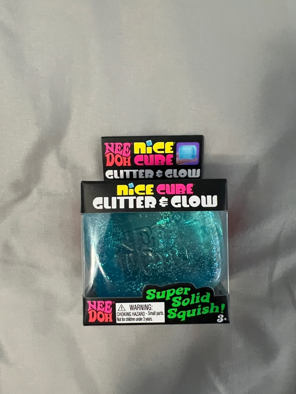 Blue NeeDoh Nice Cube Glitter & Glow